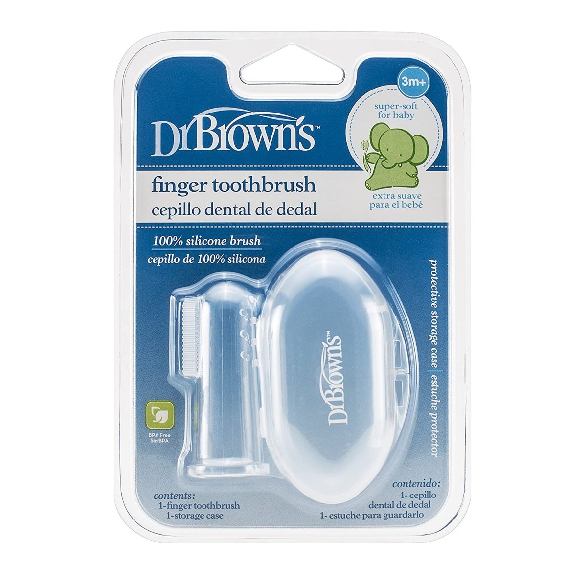 Dr. Browns Silicone Finger Toothbrush with case - DB-HG010