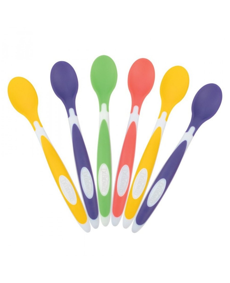 Dr. Browns Soft Tip Spoons, 6-pack - Multicolor - DBTF008-P3