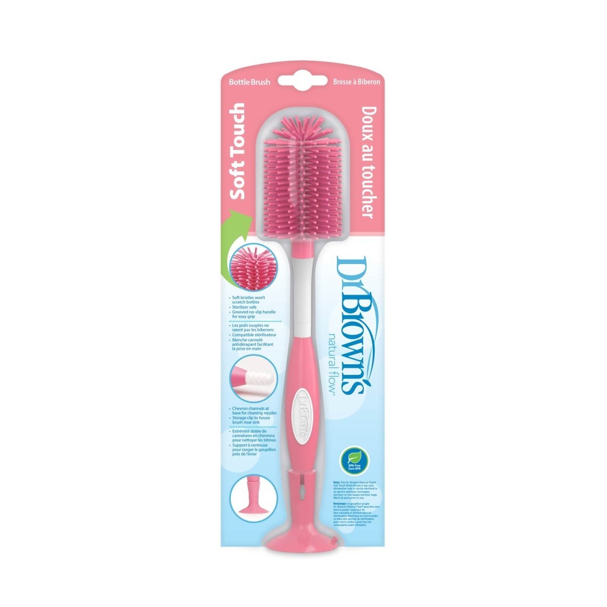 Dr. Browns Soft Touch Bottle Brush - Pink - DBAC229