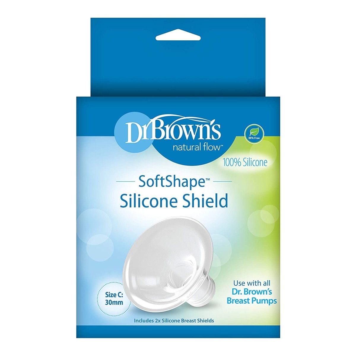 Dr. Browns SoftShape Silicone Shields - 2 pack - Size C - Transparent - DBBF117