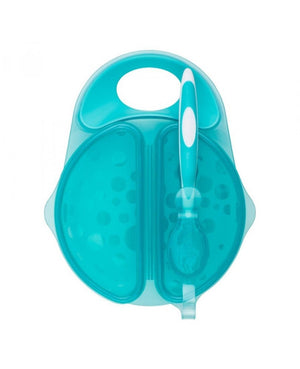 Dr. Browns Travel Fresh Bowl and Spoon 1-Pack- Light Green - DBTF010-P3