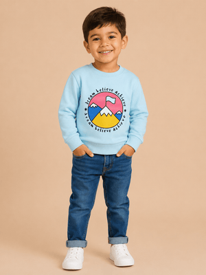 Dream Believe Achieve Sweatshirt - 0-6 Months Kids Winter Sweatshirts