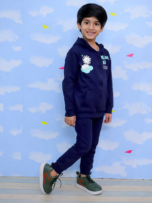Dream Big Zipper Jacket & Navy Blue Sweatpants Combo