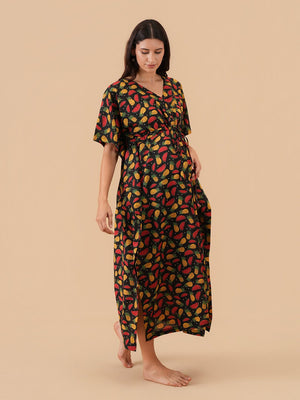 Dream Drape Maternity and Nursing Kaftan Nighty - S Maternity Nightwear