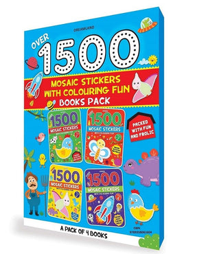 Dreamland 1500 Mosaic Stickers Book Set of 4 for Kids 4-8 Years - Books