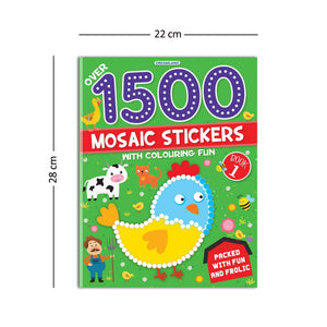 Dreamland 1500 Mosaic Stickers & Colouring Fun Book 1 for Kids 4-8 Years - Books
