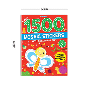 Dreamland 1500 Mosaic Stickers & Colouring Fun Book 2 for Kids 4-8 Years - Books