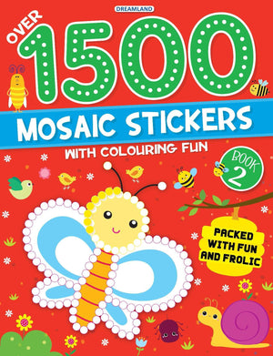 Dreamland 1500 Mosaic Stickers & Colouring Fun Book 2 for Kids 4-8 Years - Books