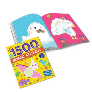 Dreamland 1500 Mosaic Stickers & Colouring Fun Book 3 for Kids 4-8 Years - Books