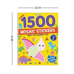 Dreamland 1500 Mosaic Stickers & Colouring Fun Book 3 for Kids 4-8 Years - Books