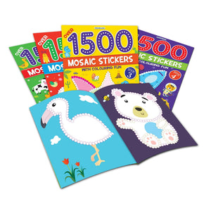 Dreamland 1500 Mosaic Stickers & Colouring Fun Book 3 for Kids 4-8 Years - Books