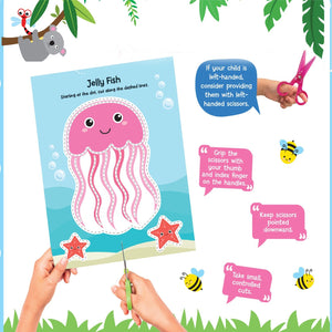 Dreamland Animal Friends Scissors Skills Activity Book with Safe Scissors 4-7Y - Books
