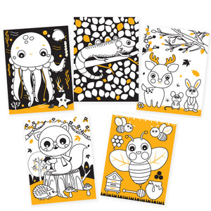 Dreamland Animals Neon Colouring World Book for Kids Age 4 - 7 years with Neon Pens - Books