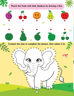 Dreamland Brain Train Activity Book for Kids Age 3+ - With Colouring Pages, Mazes, Puzzles and Word searches Activities - Books