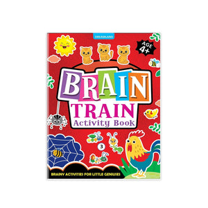 Dreamland Brain Train Activity Book for Kids Age 4+ - With Colouring Pages, Mazes, Puzzles and Word searches Activities - Books