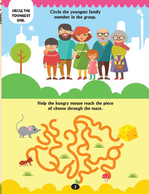 Dreamland Brain Train Activity Book for Kids Age 4+ - With Colouring Pages, Mazes, Puzzles and Word searches Activities - Books