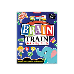 Dreamland Brain Train Activity Book for Kids Age 5+ - With Colouring Pages, Mazes, Puzzles and Word searches Activities - Books