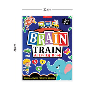 Dreamland Brain Train Activity Book for Kids Age 5+ - With Colouring Pages, Mazes, Puzzles and Word searches Activities - Books