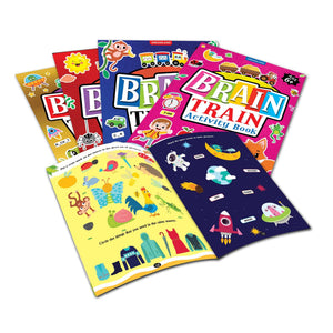 Dreamland Brain Train Activity Book for Kids Age 6+ - With Colouring Pages, Mazes, Puzzles and Word searches Activities - Books