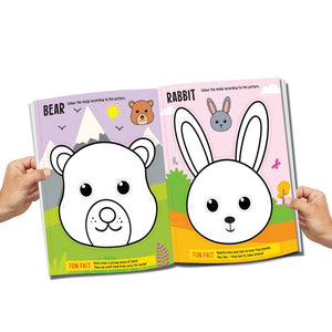 Dreamland Colour Cut Play : Animal Masks- A Creative Sticker Activity Book for Kids Ages 4–8 - Books