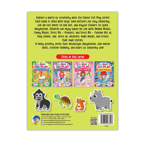 Dreamland Colour Cut Play : Animal Masks- A Creative Sticker Activity Book for Kids Ages 4–8 - Books