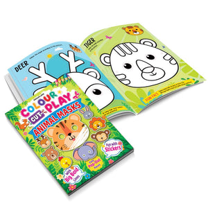 Dreamland Colour Cut Play : Animal Masks- A Creative Sticker Activity Book for Kids Ages 4–8 - Books