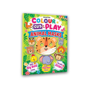 Dreamland Colour Cut Play : Animal Masks- A Creative Sticker Activity Book for Kids Ages 4–8 - Books