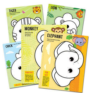 Dreamland Colour Cut Play : Animal Masks- A Creative Sticker Activity Book for Kids Ages 4–8 - Books