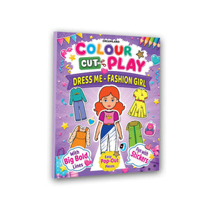 Dreamland Colour Cut Play : Dress Me Fashion Girls- A Creative Sticker Activity Book for Kids Ages 4–8 - Books