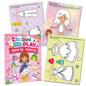Dreamland Colour Cut Play : Dress Me Princess- A Creative Sticker Activity Book for Kids Ages 4–8 - Books