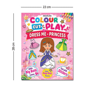 Dreamland Colour Cut Play : Dress Me Princess- A Creative Sticker Activity Book for Kids Ages 4–8 - Books