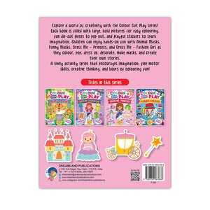 Dreamland Colour Cut Play : Dress Me Princess- A Creative Sticker Activity Book for Kids Ages 4–8 - Books