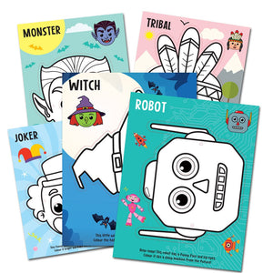 Dreamland Colour Cut Play : Funny Masks- A Creative Sticker Activity Book for Kids Ages 4–8 - Books