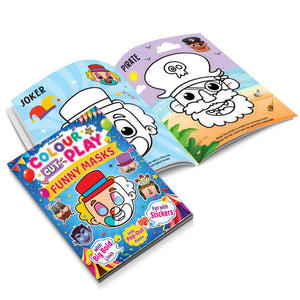 Dreamland Colour Cut Play : Funny Masks- A Creative Sticker Activity Book for Kids Ages 4–8 - Books