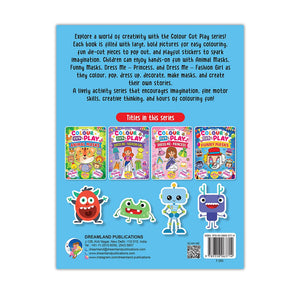 Dreamland Colour Cut Play : Funny Masks- A Creative Sticker Activity Book for Kids Ages 4–8 - Books