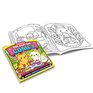 Dreamland Colour Me Comfy: Adorable Animals - Easy and Relaxing Animal Colouring Book for All Ages with Bold, Cute and Creative Designs - Books