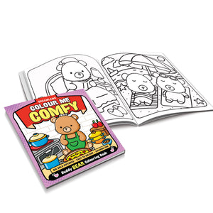Dreamland Colour Me Comfy – Buddy Bear- Bear-Themed Colouring Book for Kids, Teens, and Adults | Simple Bold Outlines, Relaxing and Cozy Designs - Books