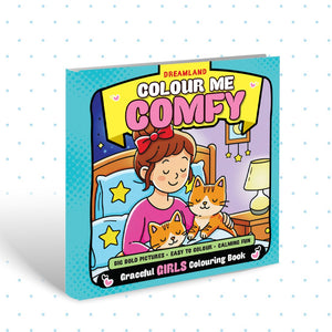 Dreamland Colour Me Comfy – Grace Girls| Cute and Elegant Girls Colouring Book for Kids, Teens, and Adults | Simple Bold Outlines, Relaxing and Creative Designs - Books