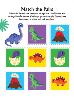 Dreamland Daring Dino Scissors Skills Activity Book with Safe Scissors 4-7Y - Books