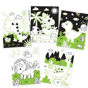 Dreamland Dinosaurs Neon Colouring World Book for Kids Age 4 - 7 years with Neon Pens - Books