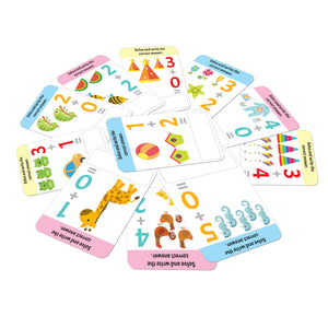 Dreamland Flash Cards Addition and Subtraction - 30 Double Sided Wipe Clean Flash Cards for Kids (With Free Pen) - Books