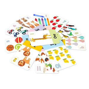 Dreamland Flash Cards Numbers - 30 Double Sided Wipe Clean Flash Cards for Kids (With Free Pen) - Books