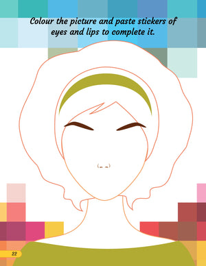 Dreamland Make A Pretty Face with 100+ Stickers - Books