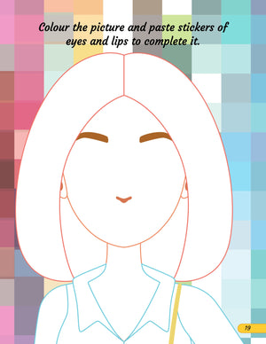 Dreamland Make A Pretty Face with 100+ Stickers - Books