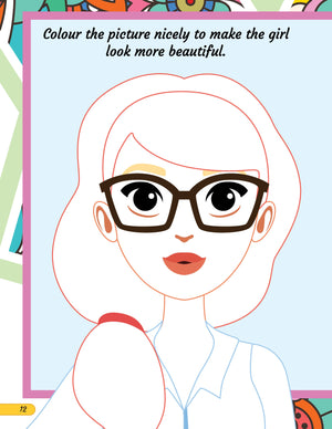 Dreamland Make A Pretty Face with 100+ Stickers - Books