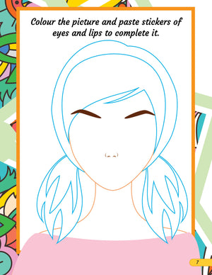 Dreamland Make A Pretty Face with 100+ Stickers - Books