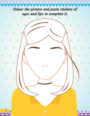 Dreamland Make A Pretty Face with 100+ Stickers - Books