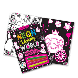 Dreamland Princess Neon Colouring World Book for Kids Age 4 - 7 years with Neon Pens - Books