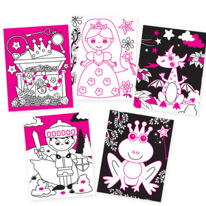 Dreamland Princess Neon Colouring World Book for Kids Age 4 - 7 years with Neon Pens - Books