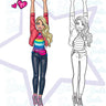 Dreamland Publications Barbie Copy Colouring Book 1 - 9789394767218